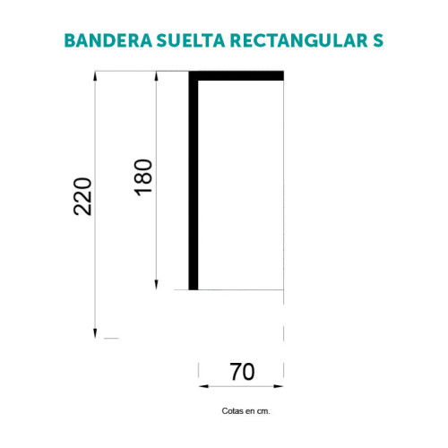 Bandera suelta Banderola Rectangular