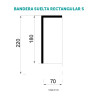 Bandera suelta Banderola Rectangular