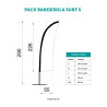 Pack completo doble cara Banderola Surf