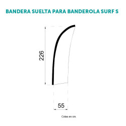 Bandera suelta doble cara Banderola Surf